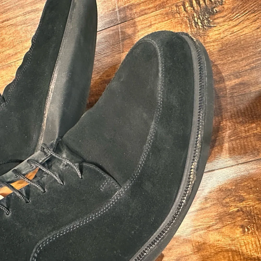 Salvatore Ferragamo Men’s Florence Italy Black Suede Classic Oxford Shoes 11